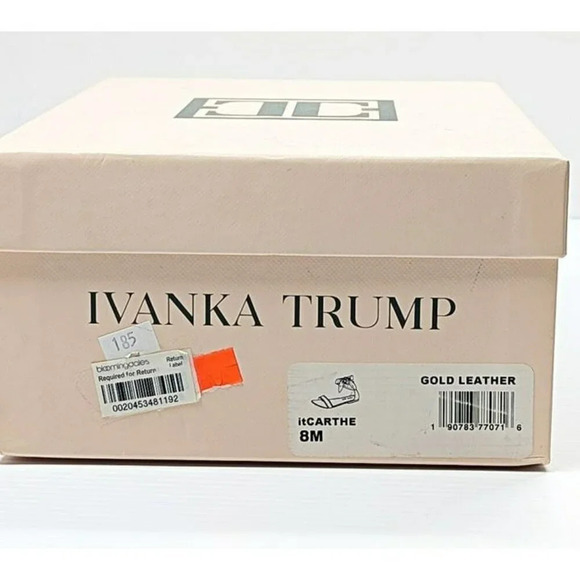 Ivanka Trump Women's Carthe Metallic Leather Ankle Tie Sandals Size 8 MSRP $120 - Picture 8 of 8